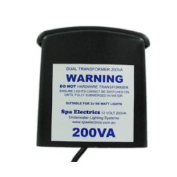 Spa Electrics 12v 200W Transformer Twin