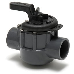 Onga / Pentair 2 Way Valve 40mm - PVC Pool Diverter Valve, Grey/Black