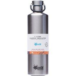 Insulated Stainless Steel Bottle - Silver 1L