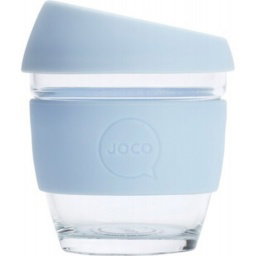 Reusable Glass Coffee Cup - Vintage Blue 236ml