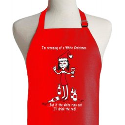 White Christmas Red Apron