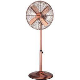 Heller MPF45 Copper 45cm Pedestal Fan 3 Speeds with Adjustable Height