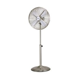 Heller MPF45BC 45cm Brushed Chrome Pedestal Fan