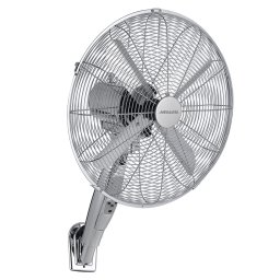 Heller RWF40 40cm Silver Metal Wall Fan with Remote Control + 8 Hour Timer