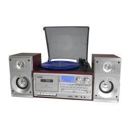 Lenoxx CD114BR Turntable MP3/CD Player w/ Double Cassette Recording