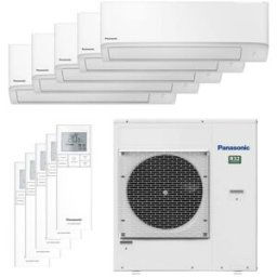 Penta split PANASONIC Mural TZ CU-5Z90TBE 9kW tailles 20 + 20 + 20 + 20 + 20 WiFi de série CS-TZ20ZKEW (x5)