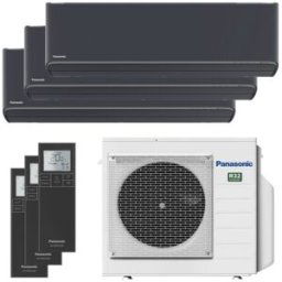 Tri split PANASONIC Etherea Graphite CU-3Z68TBE 6.8kW tailles 20 + 25 + 25 WiFi CS-XZ20ZKEW-H + CS-XZ25ZKEW-H + CS-XZ25ZKEW-H