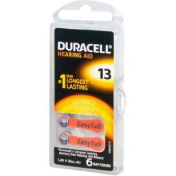 Duracell Easytab Pile Pour Appareil Auditif DA13 1.4v 6 Pièces