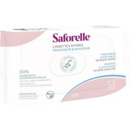 Saforelle Lingettes Fraîcheur Flushable Pocket 10 Pièces