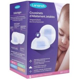 Lansinoh Coussinets d'Allaitement Jetables Blue Lock 60 Pièces
