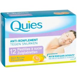 Quies Anti Ronflement 12 Pastilles à Sucer Gout Agrume