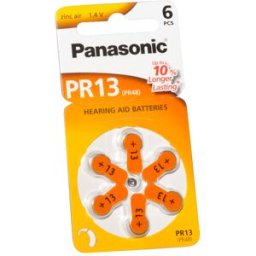 Panasonic Pile Pour Appareil Auditif PR13 1.4v 6 Pièces