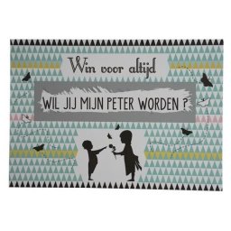 Kraskaart Peter Nordic Silouette - Wil je mijn Peter worden?