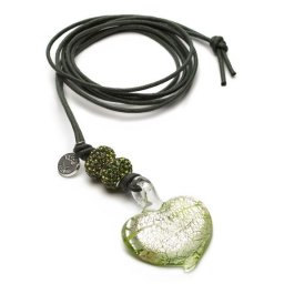 Ketting glas Murano Hart - Green