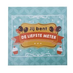 Wijnetiket - Jij bent de Liefste Meter! Balloons & Cupcakes. Sticker