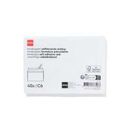 HEMA Enveloppen C6 - 40 Stuks (wit)