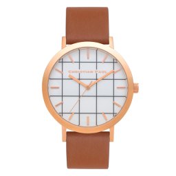 Christian Paul - Avalon Grid 43 MM - Rose Gold / Tan