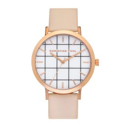 Christian Paul - Bondi Grid 43 MM - Rose Gold / Peach