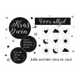Kraskaart - Jullie worden Opa en Oma! - Black&White