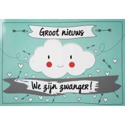 Kraskaart - We zijn Zwanger! Funny Clouds