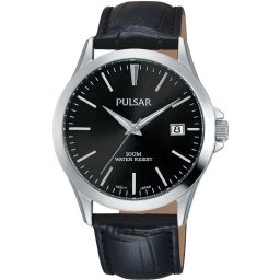 Pulsar PS9457X1 herenhorloge lerenband