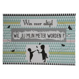 Kraskaart Meter Nordic Silouette - Wil je mijn Meter worden?