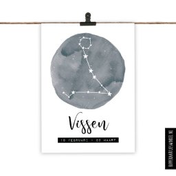 Sterrenbeeld kaart - Vissen