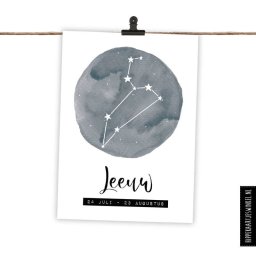 Sterrenbeeld kaart - Leeuw