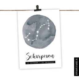 Sterrenbeeld kaart - Schorpioen