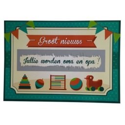 Kraskaart Retro - We zijn zwanger! Groot nieuws!