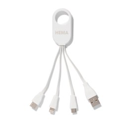 HEMA 4-in-1 USB Laadkabel, USB-C, Micro USB & 8 Pin