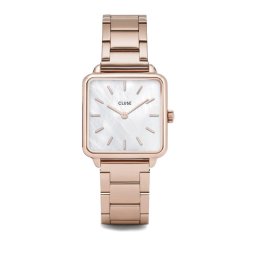 CLUSE La Tétragone Rose Gold/White Pearl CL60027S - horloge