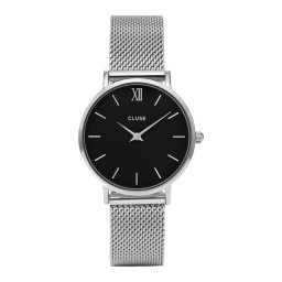CLUSE Minuit Mesh Black/Silver CW0101203005 - horloge