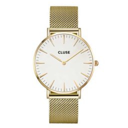 CLUSE La Boheme Mesh Gold/White horloge CW0101201009