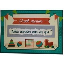 Kraskaart - Jullie worden Opa en Oma! - Retro