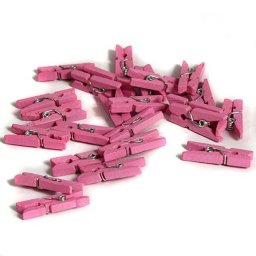 Mini wasknijpertjes Roze - 24 stuks