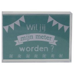 Transparante spaarpot Wil jij mijn Meter worden ?