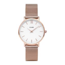 CLUSE CW0101203001 - Minuit Mesh Rose Gold/White - Horloge
