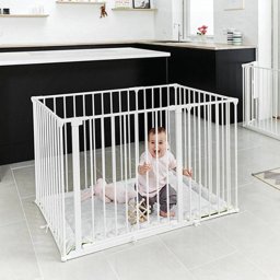 Square Park-a-kid babybox park metaal Wit