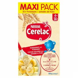 Nestle Cerelac Granen Biscuitkruimeltjes Baby 4+ Maanden Maxi Pack 800g