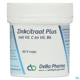 DeBa Zinkcitraat Plus 60 Vegetarische Capsules