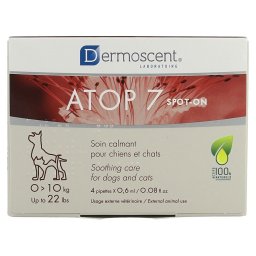 Dermoscent Atop 7 Spot On Hond Kat 1-10kg 4x0,6ml