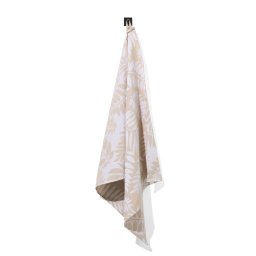 HEMA Theedoek 65x65 Katoen Bladeren Beige (zand)