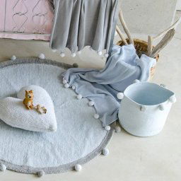 Bubbly Blue vloerkleed - Ø120 cm