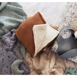 Dekentje teddy Bliss Knit - Caramel