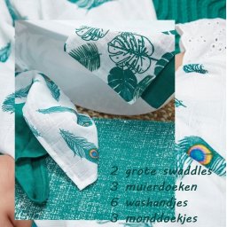 14-delige Hydrofiel-set Tropical Leaves