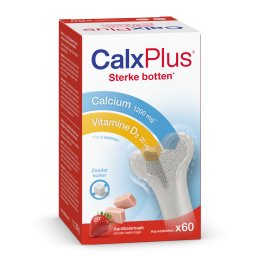 CalxPlus Aardbei 60 Kauwtabletten