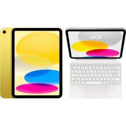 Apple iPad (2022) 10,9 Pouces 256 Go Wifi Jaune + Magic Keyboard Folio AZERTY