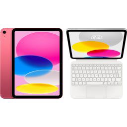Apple iPad (2022) 10,9 Pouces 64 Go Wifi + 5G Rose + Magic Keyboard Folio AZERTY