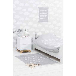 Vloer Kleed 90x130cm ABC soft grey